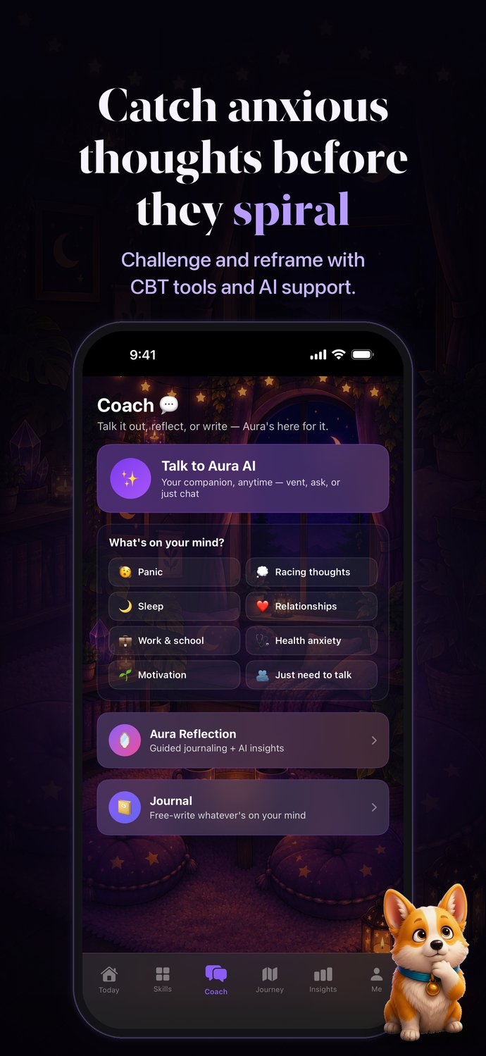 Aura Coach — catch anxious thoughts before they spiral